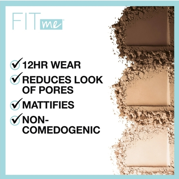 1 Maybelline Fit Me Matte Poreless Pressed Face Powder Makeup, Natural Beige - Picture 6 of 8